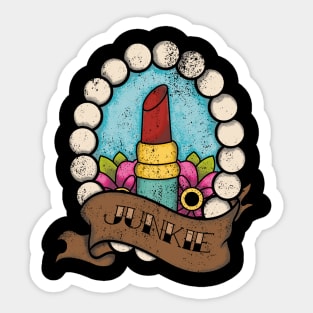 Lipstick Junkie Sticker